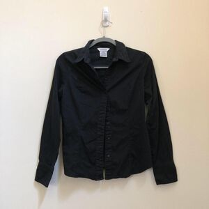 black button-down